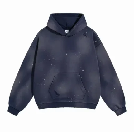 Navy Faded & Distressed Paint Hoodie